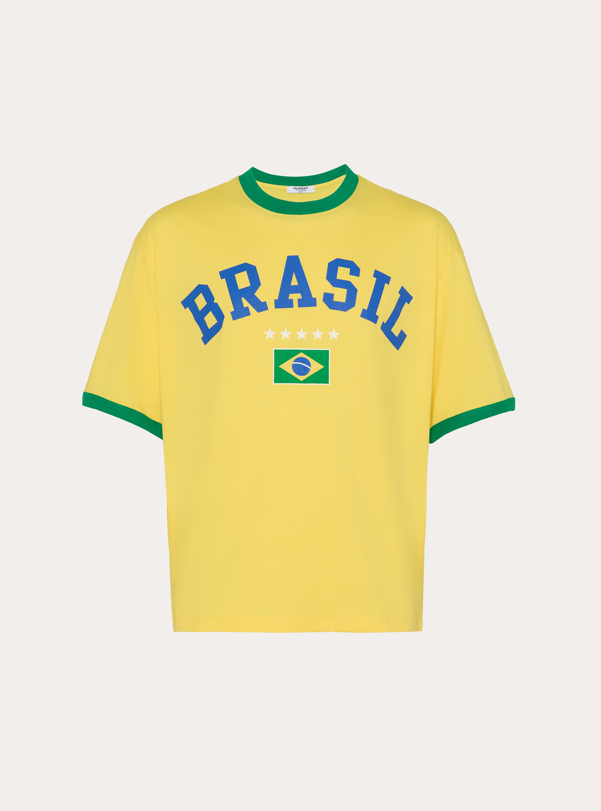 T-shirt boxy fit con stampa mondiali, YE2 YELLOW MEDIUM